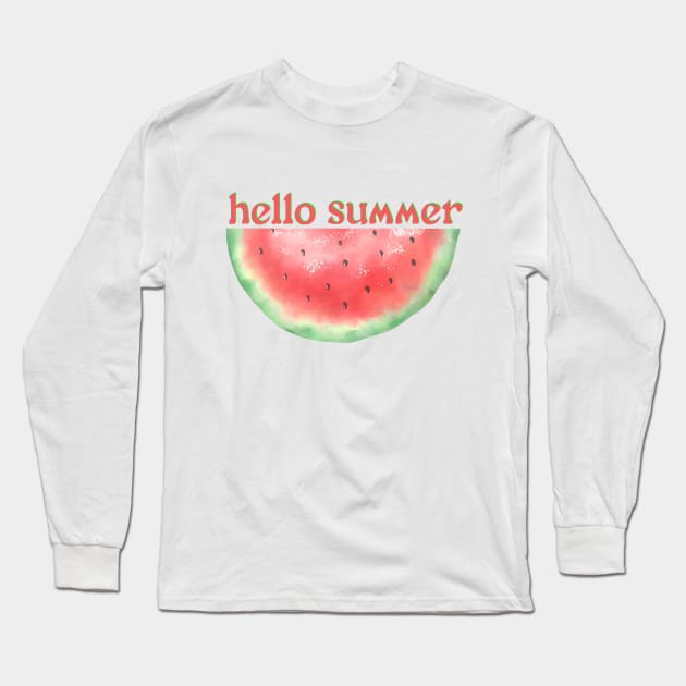 Hello Summer Long Sleeve T-Shirt by RocksNMills